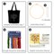 Canvas Tote Bag Embroidery Kit with Pattern for Beginners, Arts and DIY Crafts Kits for Adults, Include Instructions Embroidery Bag, Embroidery Hoops, Color Threads and Tool (Black)